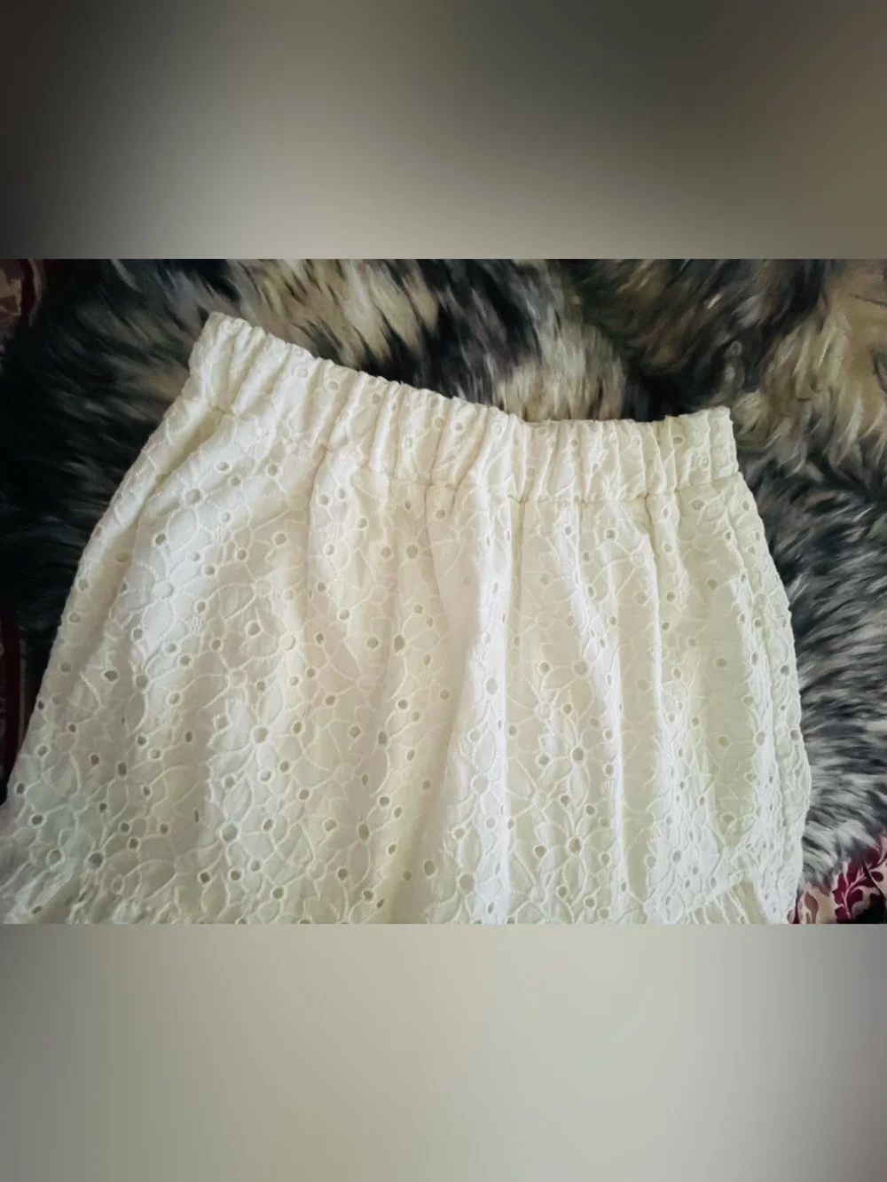 Zara White Eyelet Tiered Maxi Skirt - Picture 6 of 7